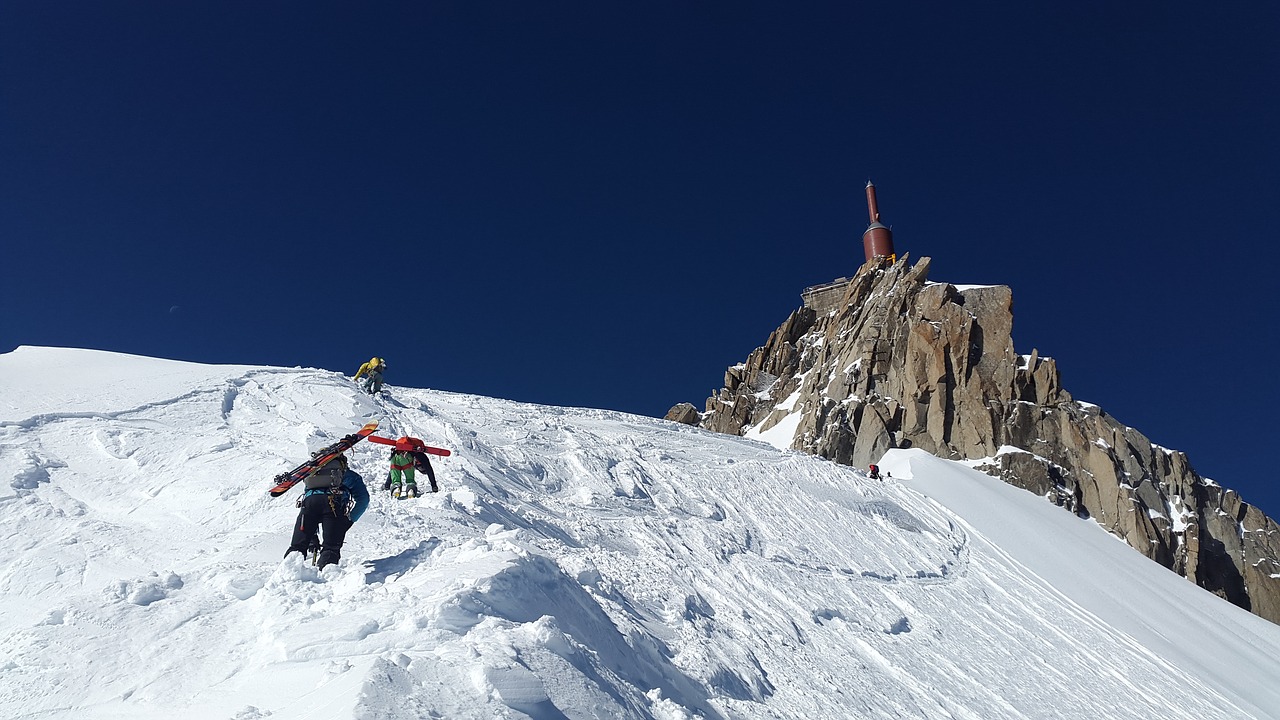 Aiguille Du Midi, Alpinistas, Backcountry Skiiing, Slidinėjimo Alpinizmas, Chamonix, Kalnų Stotis, Aukšti Kalnai, Kalnai, Alpių, Aukščiausiojo Lygio Susitikimas
