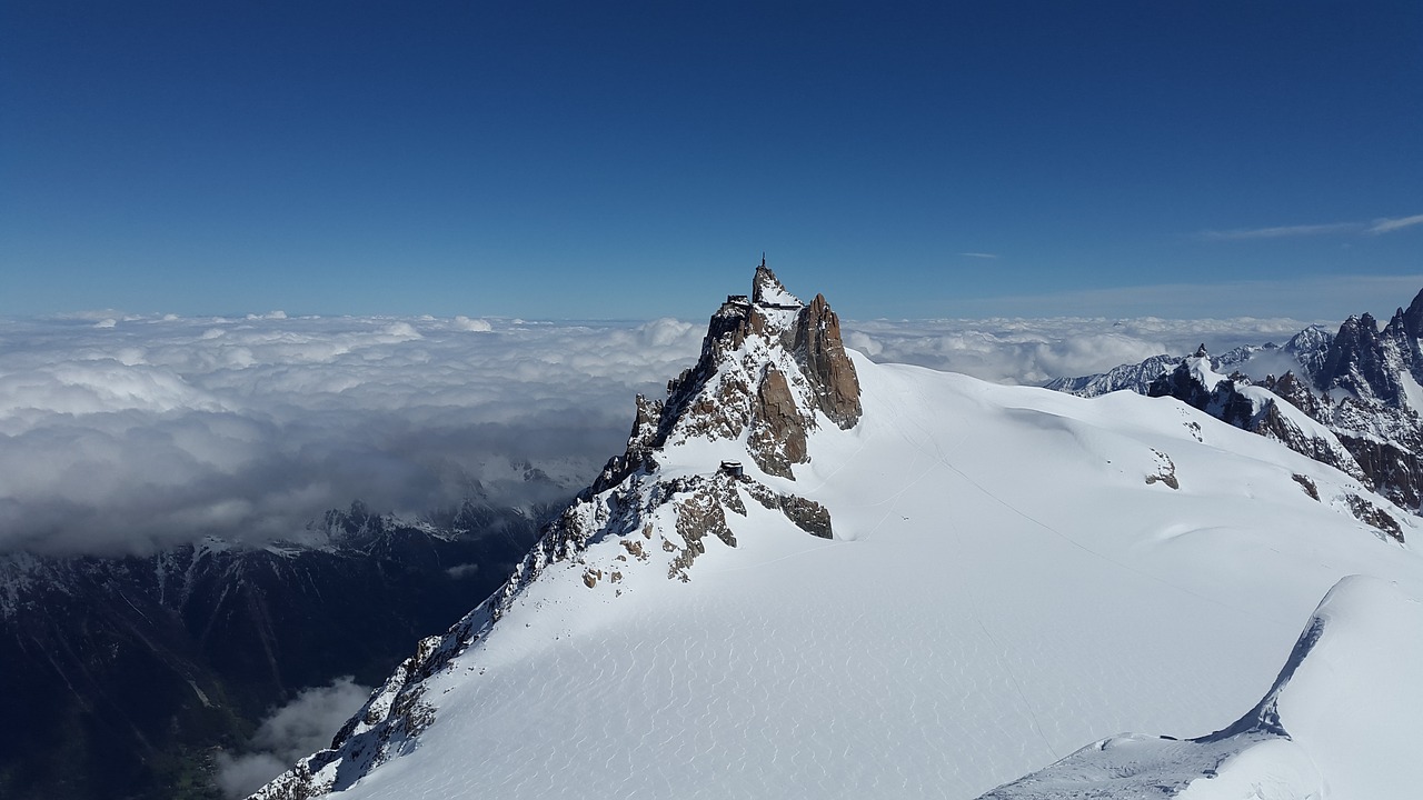 Aiguille Du Midi, Chamonix, Kalnų Stotis, Aukšti Kalnai, Kalnai, Alpių, Aukščiausiojo Lygio Susitikimas, Sniegas, Aukštas, Kraštovaizdis
