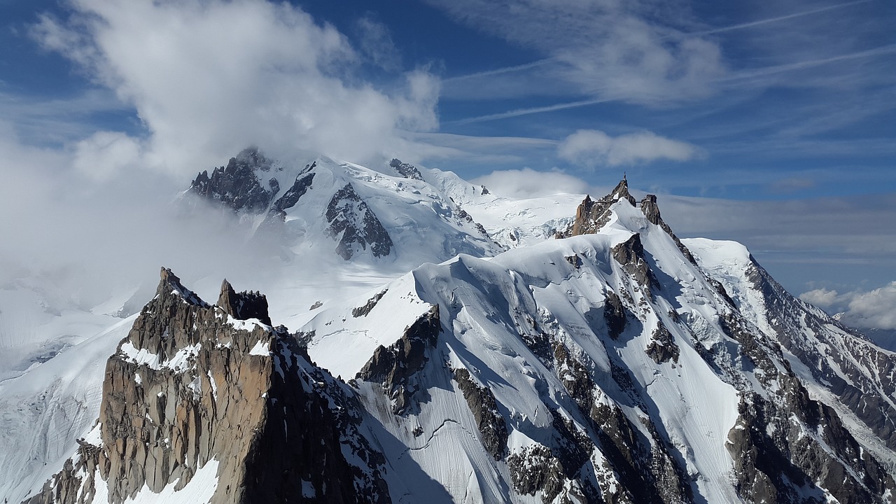 Aiguille Du Midi, Chamonix, Aukšti Kalnai, Kalnai, Alpių, Aukščiausiojo Lygio Susitikimas, Sniegas, Aukštas, Kraštovaizdis, France