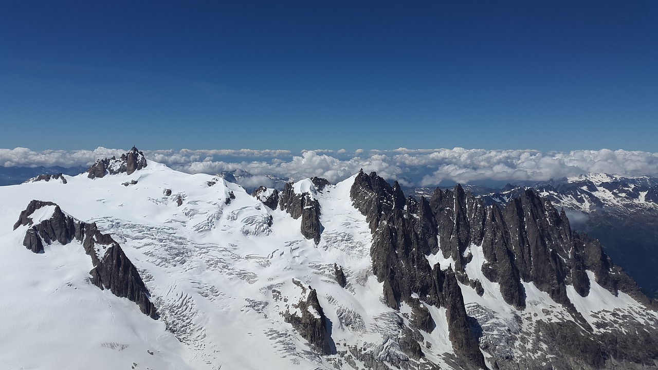 Aiguille Du Midi, Jūs Aiguille Planas, Ledynas, Aukšti Kalnai, Kalnai, Alpių, Alpinizmas, Chamonix, Šaltas, Aukštybinių Kalnų Kelionė