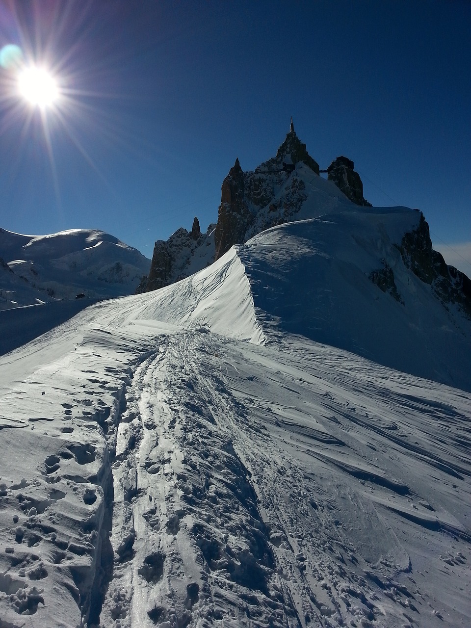 Aiguille Du Midi, Chamonix-Mont-Blanc, Sniegas, Alpinizmas, Alpės, Kraštovaizdis, Kalnas, Snieguotas, Pėdsakai, Nemokamos Nuotraukos