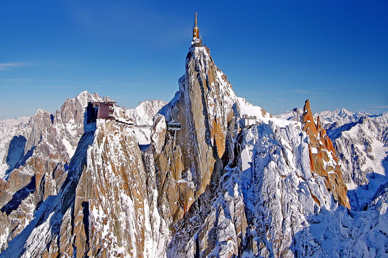 Aiguille Du Midi, Alpių, Kalnai, Chamonix, Aukšti Kalnai, France, Sniegas, Šaltas, Aukštas, Kraštovaizdis