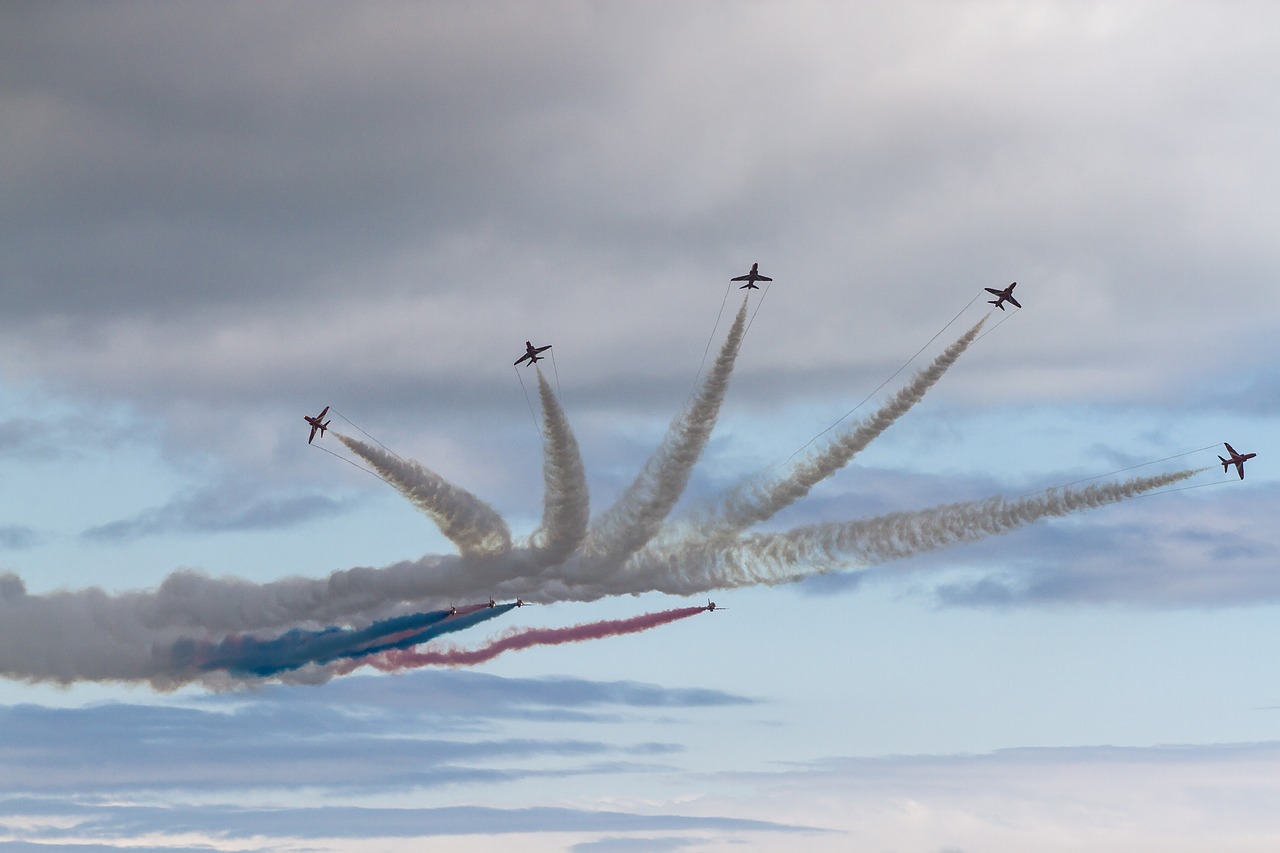 Oro Šou,  Raudonos Rodyklės,  Oro Šou,  Royal,  Greitai,  Komanda,  Ekranas,  Aerobatic,  Skristi,  Dūmų