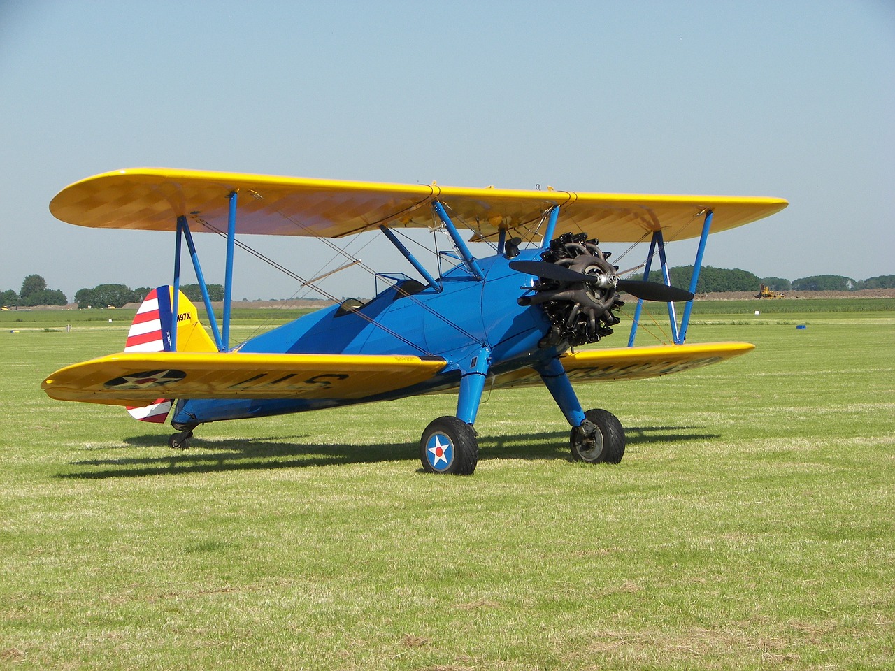 Orlaivis, Boeing, A75N1, Stearmanas, N97X, Oostwold, Airshow2009, Nemokamos Nuotraukos,  Nemokama Licenzija