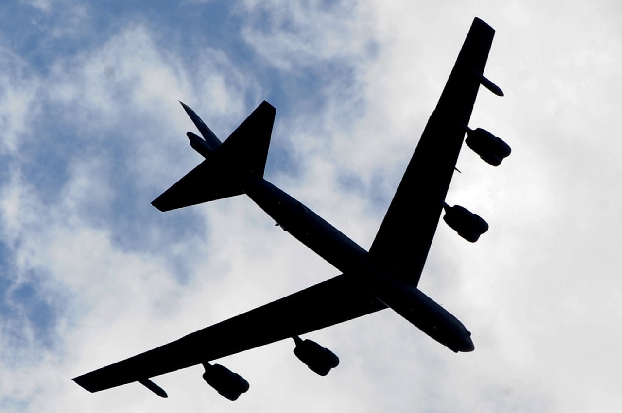 Orlaivis, Siluetas, Oro Šou, Lėktuvas, Reaktyvinis, Minot Minot Oro Pajėgų Bazė, Minot Afb, Šiaurės Dakota, Usa, B-52H