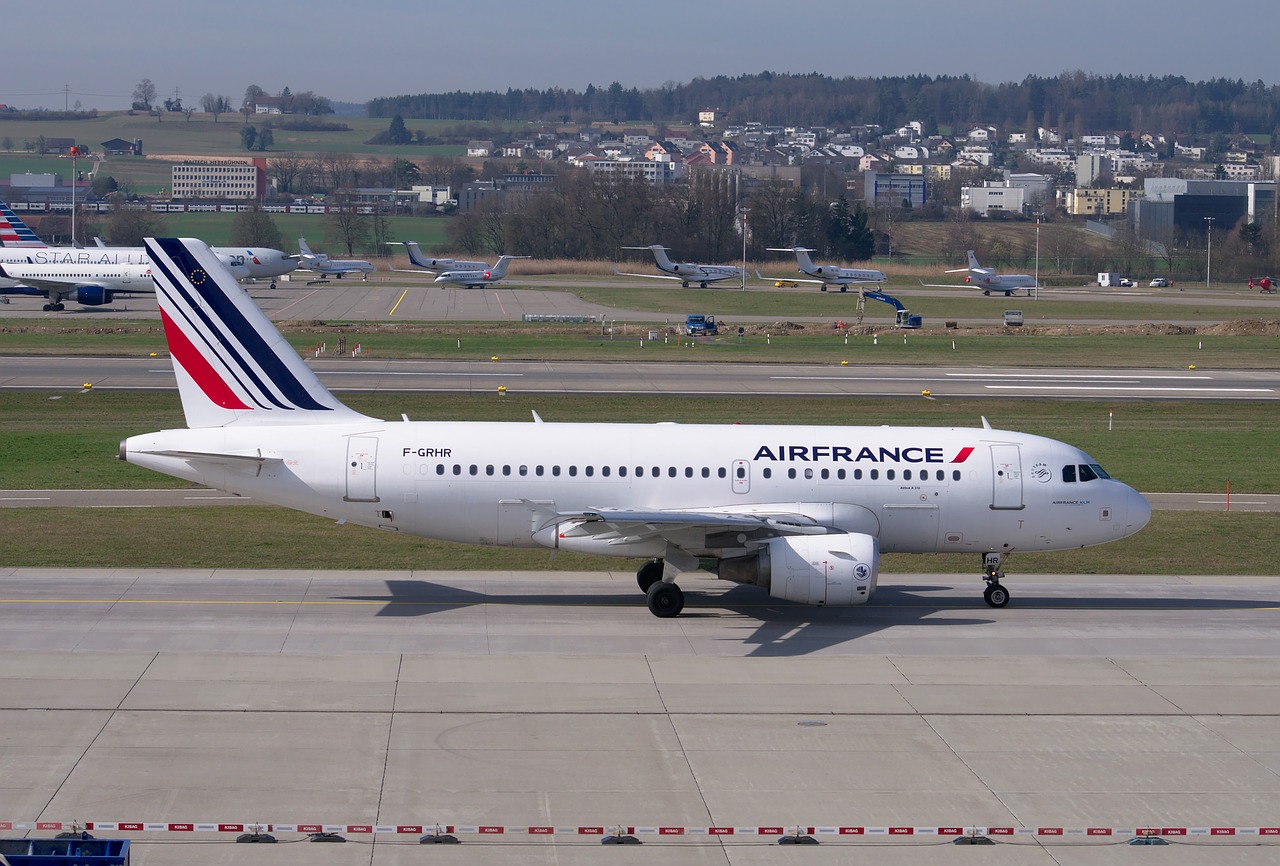 Orlaivis, Oro France, Airbus, A319, Oro Uostas Zurich, Tarmac, Nemokamos Nuotraukos,  Nemokama Licenzija