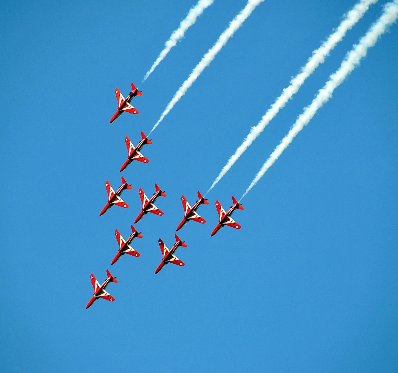 Oro Šou, Naikintuvai, Aerobatic, Kovotojas, Aviacija, Raudonos Rodyklės, Skraidantis, Rodyti, Orlaivis, Triukas