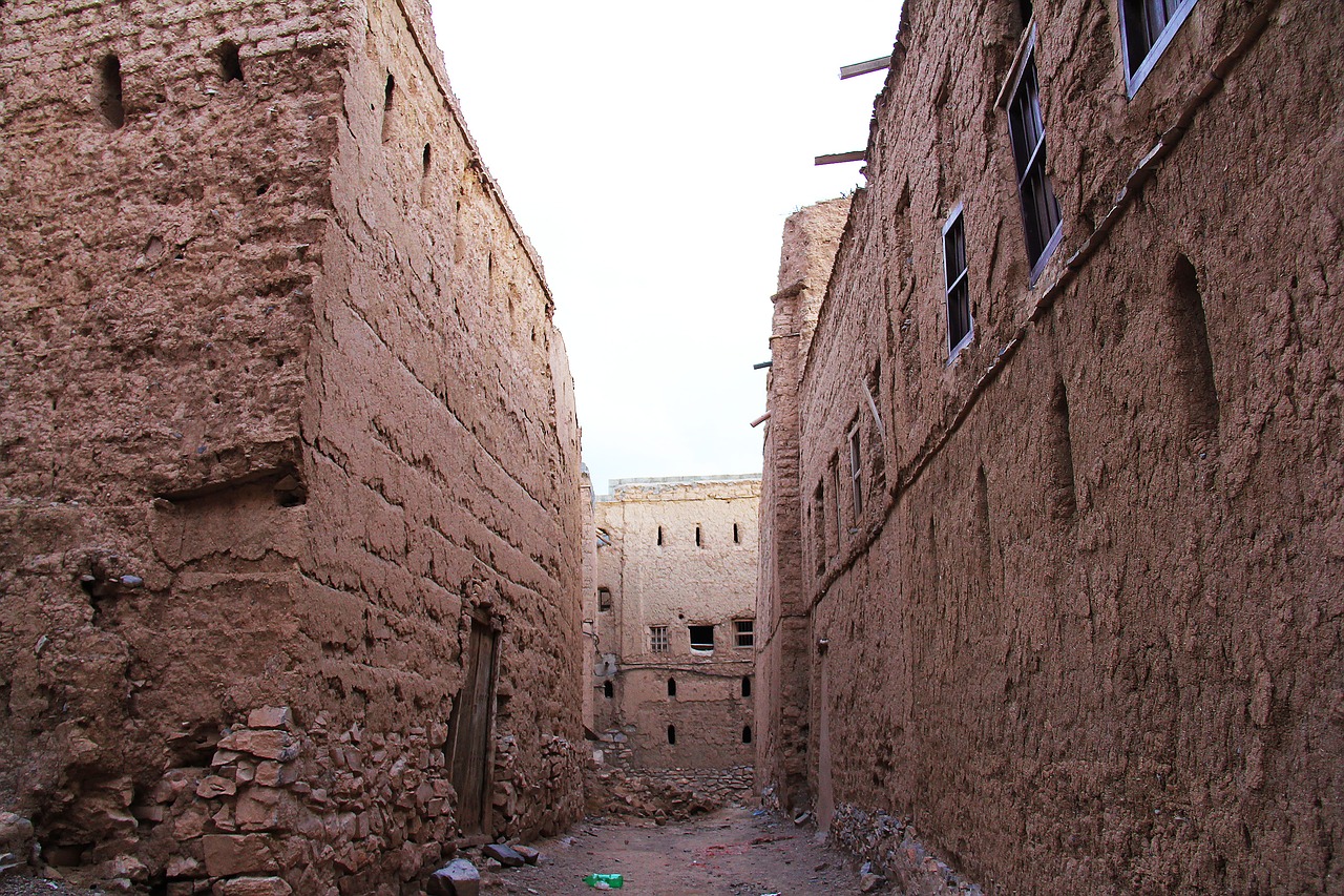 Al Hamra,  Nizwa,  Oman,  Senas,  400 Metų,  Kaimas,  Architektūra,  Senovės,  Siena,  Akmuo