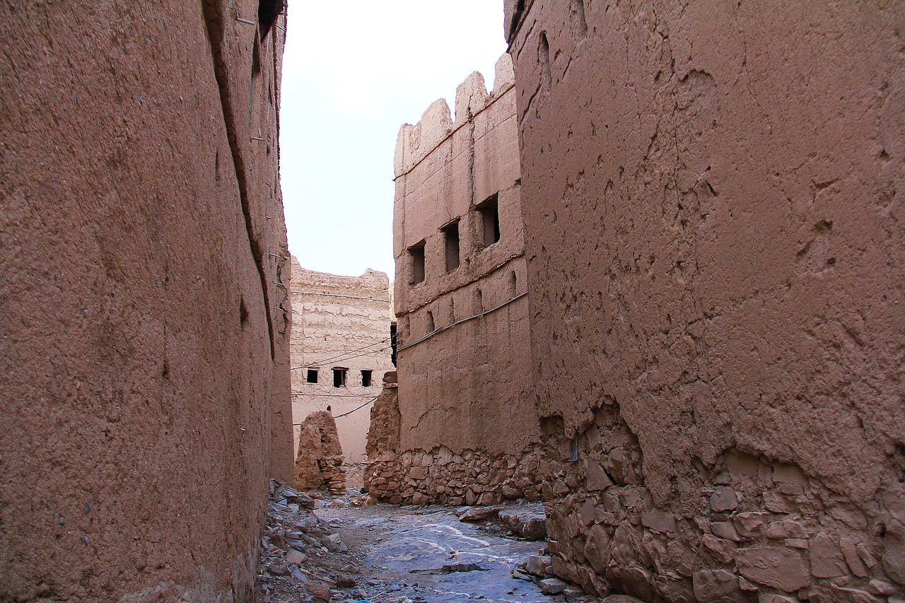 Al Hamra,  Nizwa,  Oman,  Senas,  400 Metų,  Kaimas,  Architektūra,  Senovės,  Siena,  Akmuo