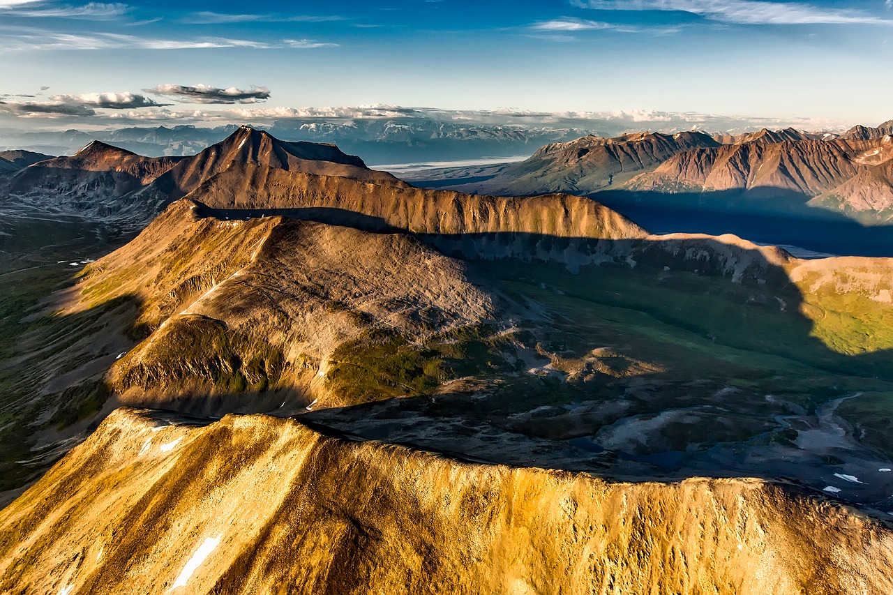 Alaska, Kraštovaizdis, Vaizdingas, Chugach, Kalnai, Dangus, Debesys, Smailės, Tvirtas, Dykuma