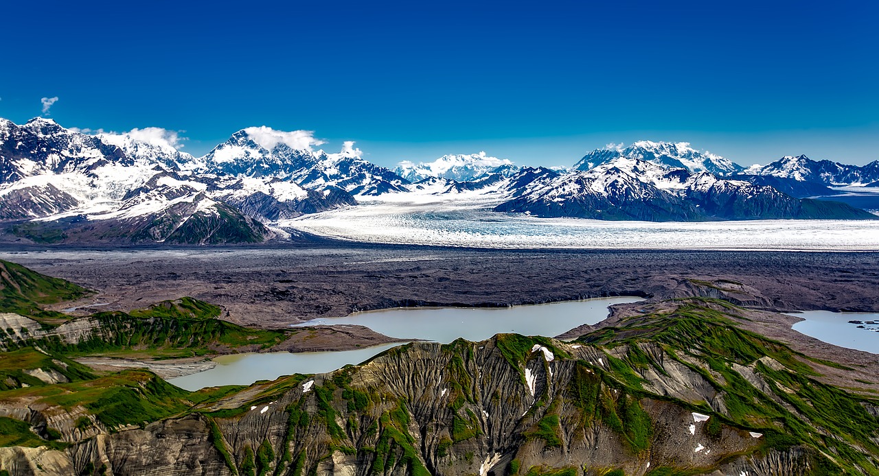Alaska, Ledynas, Kalnai, Panorama, Kraštovaizdis, Vaizdingas, Upė, Ežeras, Gamta, Lauke
