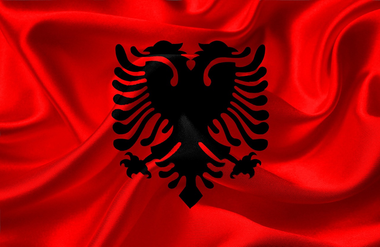 Albania, Vėliava, Tauta, Šalis, Nacionalinis, Raudona, Juoda, Ave, Simbolis, Herbas