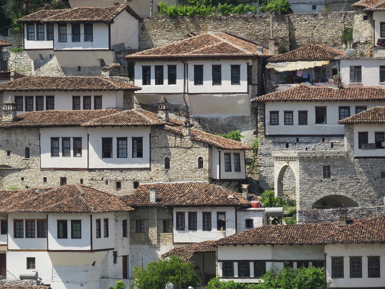 Albania, Berat, Architektūra, Miestas, Senas, Paveldas, Tradicinis, Istorinis, Turizmas, Namas