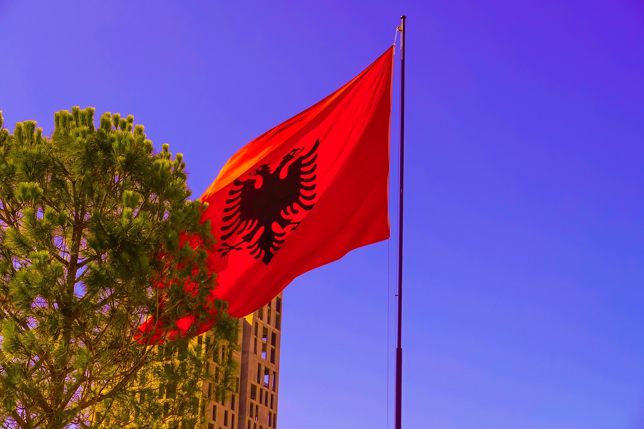 Albanian, Vėliava, Tirana, Nemokamos Nuotraukos,  Nemokama Licenzija