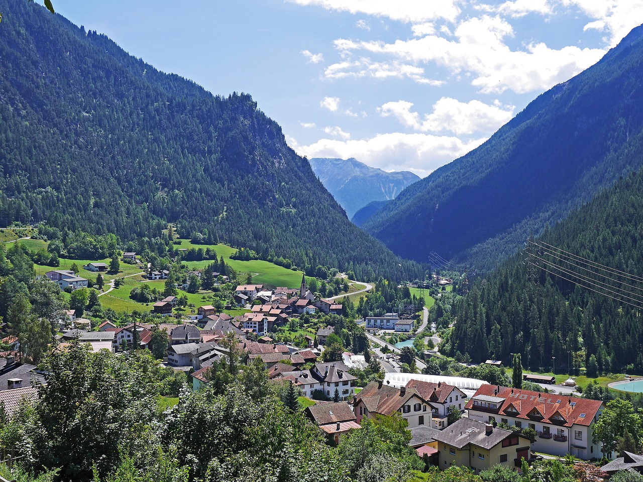Albulos Slėnis, Šveicarija, Graubünden, Rhātkon, Filisur, Eiti Kelią, Albula Pass, Gamta, Kelionė, Panorama