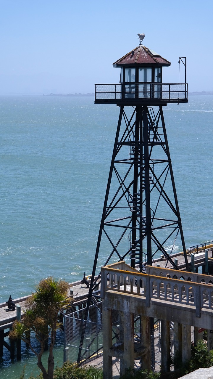 Alcatraz, San Franciskas, Usa, Vanduo, Vasara, Natūralus, Dangus, Mėlynas, Kalifornija, Kalnai