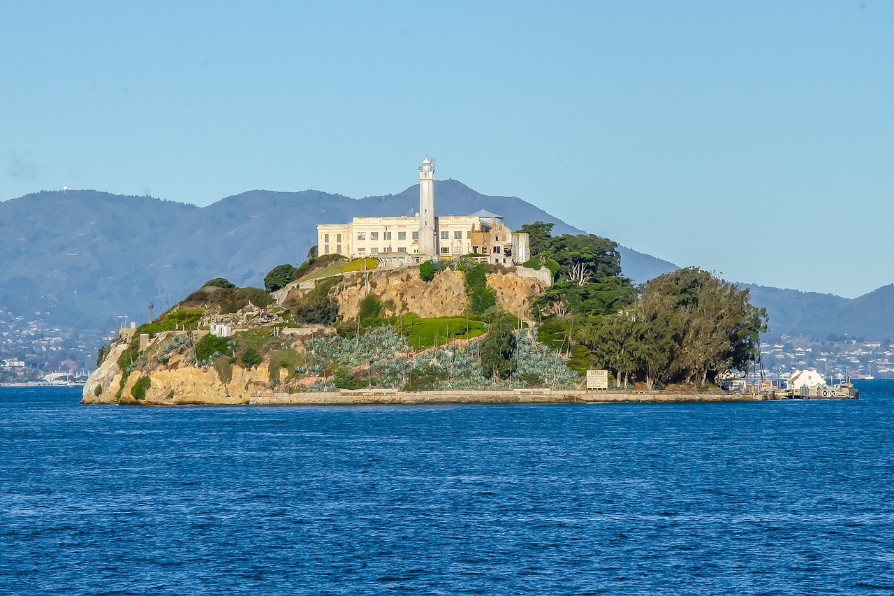 Alcatraz, Sala, Kalėjimas, Istorinis, Orientyras, Griuvėsiai, Jūra, San Franciskas, Kalifornija, Usa