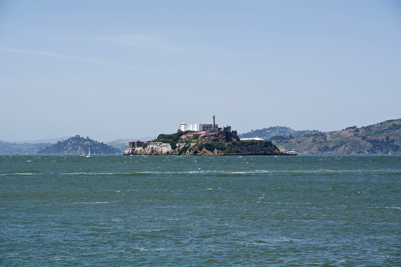 Alcatraz, San Franciskas, Kalifornija, Sala, Orientyras, Kelionė, Kalėjimas, Pastatas, Amerikietis, Vanduo