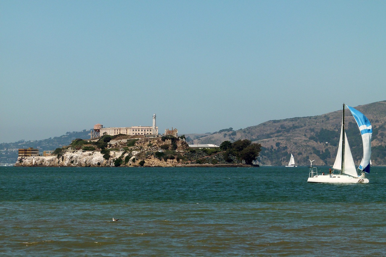 Alcatraz, Kalėjimas, Sala, San Franciskas, Kalifornija, Usa, Aukšto Saugumo Kalėjimas, Ramiojo Vandenyno Regionas, Vanduo, Nemokamos Nuotraukos