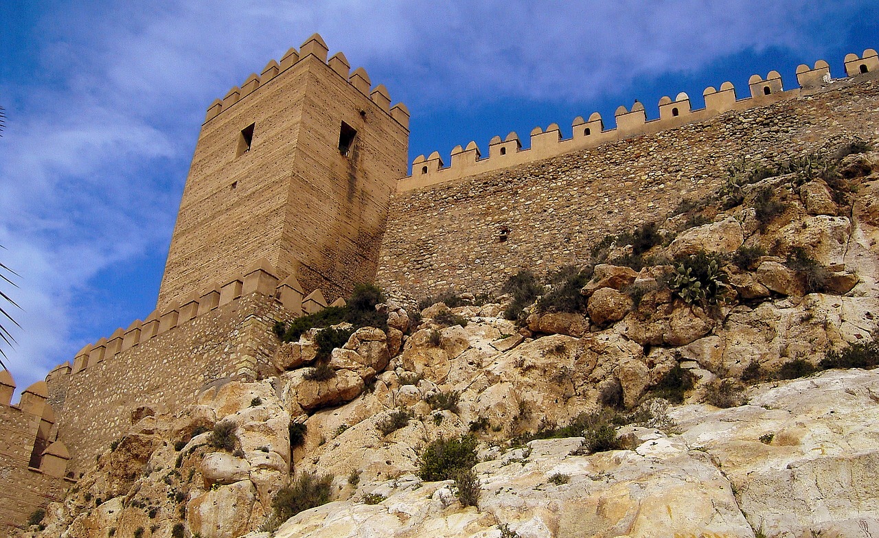 Alcazaba Iš Almerijos, Ispanija, Tvirtovės, Pilis, Siena, Tvirtovė, Orientyras, Andalūzija, Maurų, Fortas