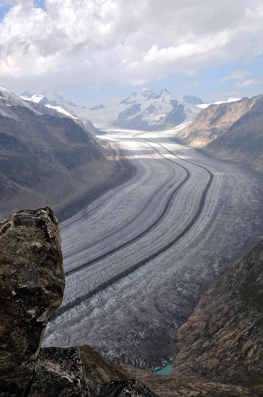 Aletschgletscher, Ledynas, Šveicarija, Kalnai, Žiema, Sniegas, Vaizdas, Gamta, Kraštovaizdis, Nemokamos Nuotraukos