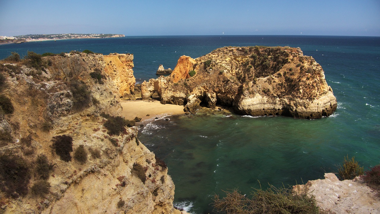 Algarve, Portugal, Rokas, Kranto, Uolos, Krantas, Pajūryje, Pakrantė, Nemokamos Nuotraukos,  Nemokama Licenzija