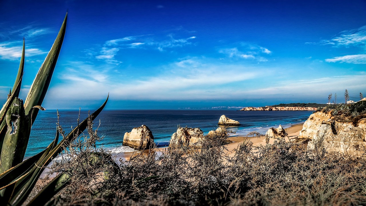 Algarve, Portugal, Jūra, Vanduo, Gamta, Kelionė, Vandenynas, Kraštovaizdis, Papludimys, Vasara