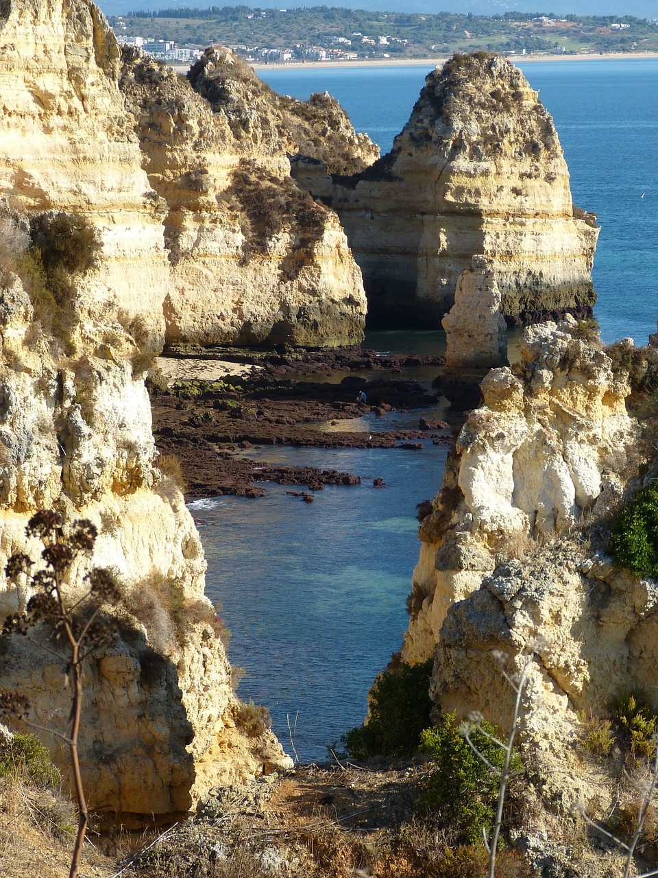 Algarve, Uolos Pakrantė, Portugal, Jūra, Gamta, Rokas, Kranto, Атлантический, Užsakytas, Vanduo