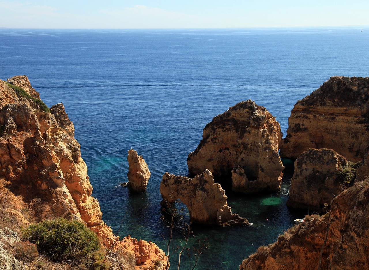 Algarve, Portugal, Jūra, Rokas, Uolos, Атлантический, Vandenynas, Nemokamos Nuotraukos,  Nemokama Licenzija