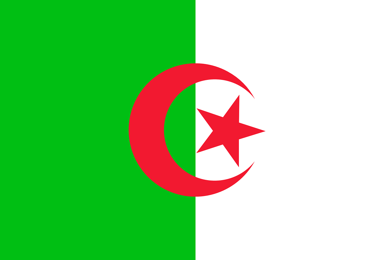 Algeria, Vėliava, Nacionalinis, Šalis, Simbolis, Tauta, Afrika, Nemokama Vektorinė Grafika, Nemokamos Nuotraukos,  Nemokama Licenzija