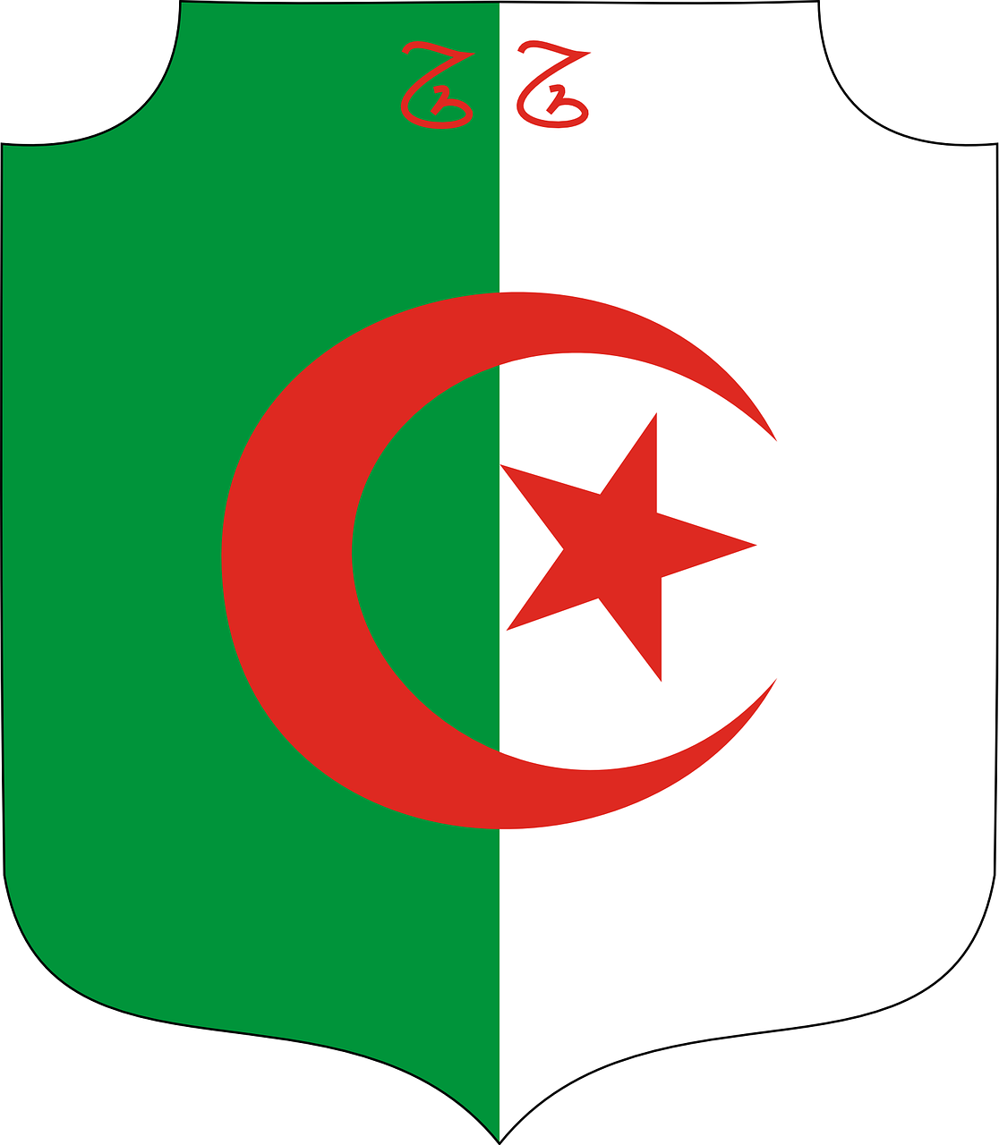 Algeria, Antspaudas, Insignia, Raudona, Žalias, Mėnulis, Žvaigždė, Balta, Nemokama Vektorinė Grafika, Nemokamos Nuotraukos