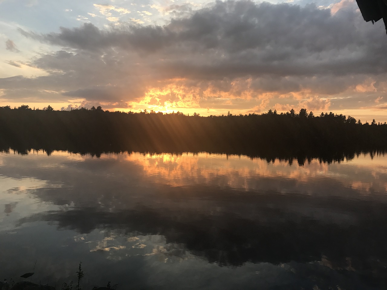 Algonkinas, Saulėlydis, Ežeras, Nemokamos Nuotraukos,  Nemokama Licenzija