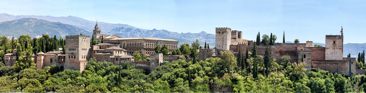 Alhambra, Granada, Ispanija, Rūmai, Andalūzija, Panorama, Nemokamos Nuotraukos,  Nemokama Licenzija