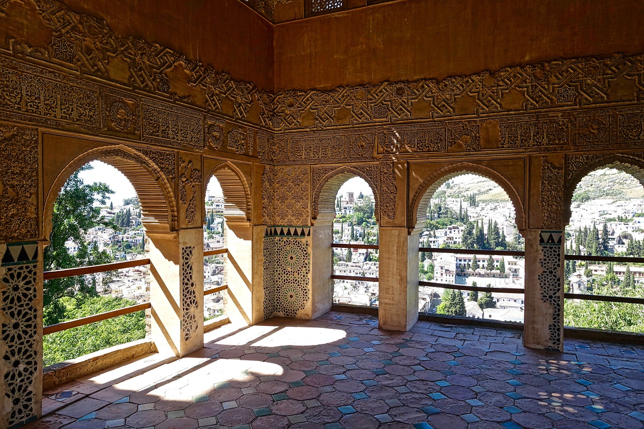 Alhambra, Arkos, Maurų, Apdaila, Tinkavimo Darbai, Ispanų, Architektūra, Pastatas, Arabiškas, Nemokamos Nuotraukos