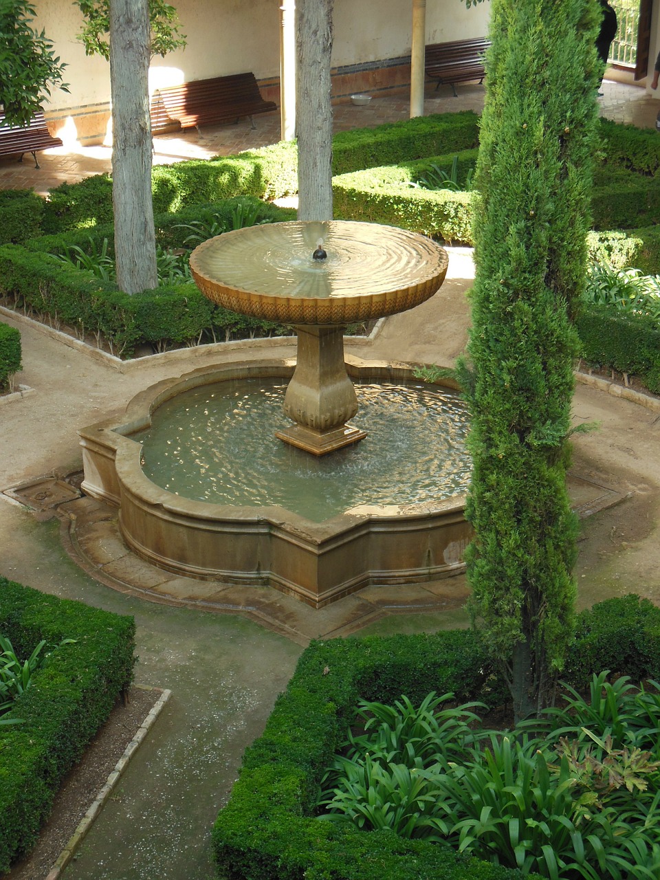 Alhambra, Fontanas, Ispanija, Granada, Sodas, Maurų, Vandens Baseinas, Schlossgarten, Parkas, Pasaulinis Paveldas