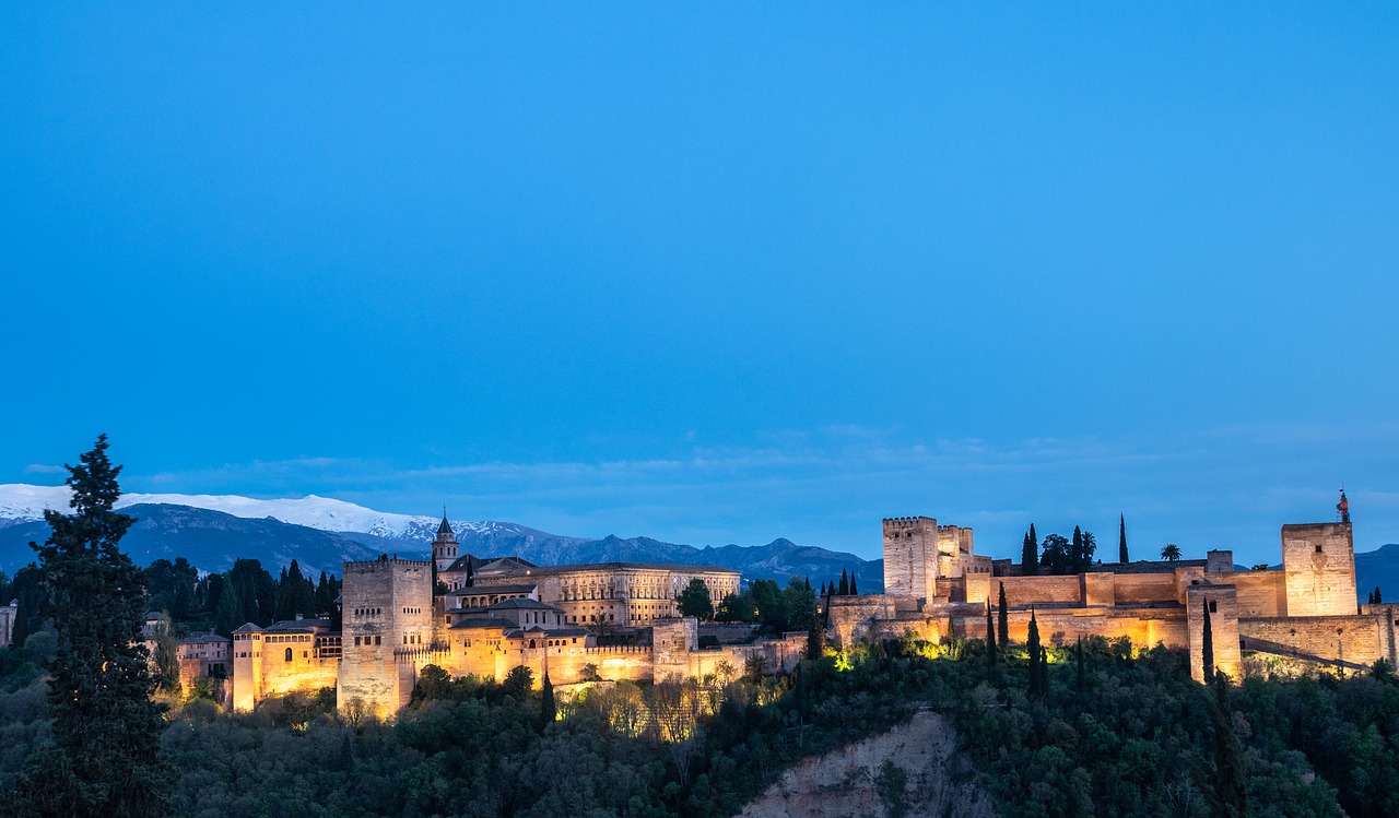 Alhambra,  Granada,  Ispanija,  Istorija,  Paminklai,  Andalūzija,  Musulmonai,  Saulėlydžio,  Kraštovaizdis, Nemokamos Nuotraukos