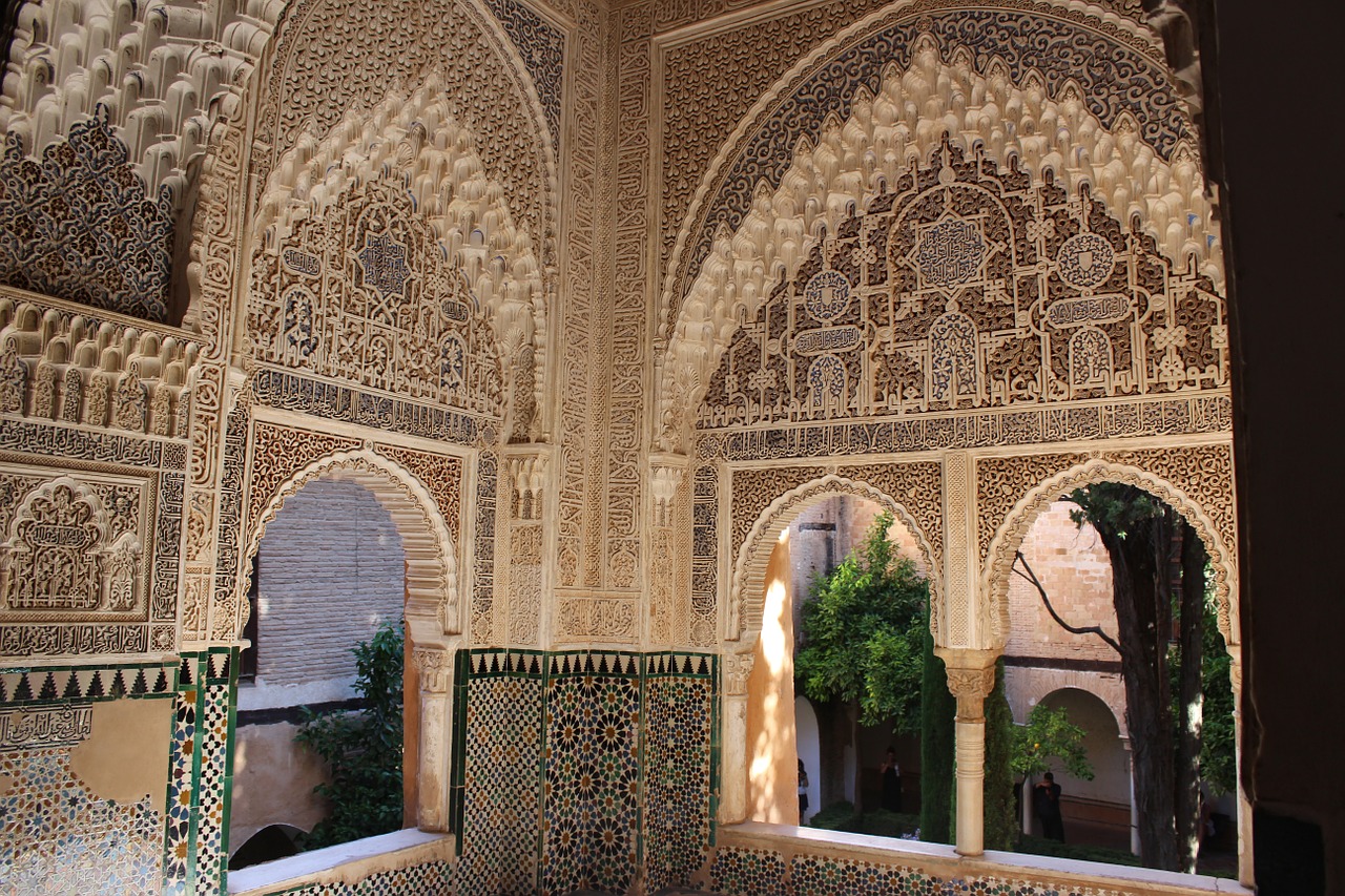 Alhambra, Langas, Ornate, Interjeras, Rūmai, Tvirtovė, Turizmas, Istorinis, Ispanija, Ispanų