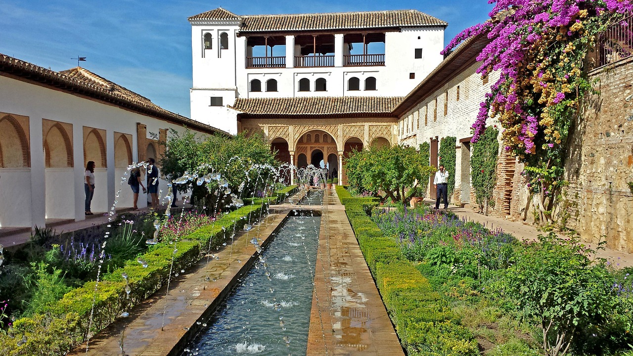 Alhambra, Granada, Generalife, Sodas, Andalūzija, Kiemas, Nemokamos Nuotraukos,  Nemokama Licenzija