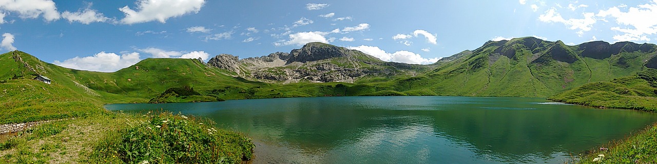 Allgäu, Kalnai, Bergsee, Schrecksee, Alpių, Alpės, Jūra, Dangus, Vasara, Dangus