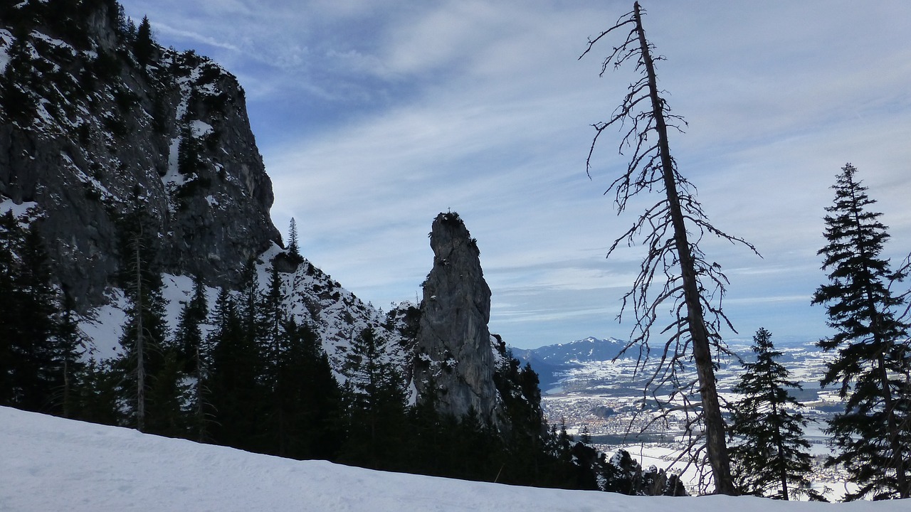 Allgäu, Žiema, Slidinėjimas Atokioje Pakrantėje, Tegelberg, Geltona Siena, Füssen, Sniegas, Panorama, Nemokamos Nuotraukos,  Nemokama Licenzija