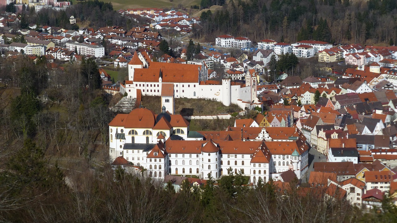 Allgäu, Füssen, Kalavijo, Panorama, Senamiestis, St Mang Abbey, Nemokamos Nuotraukos,  Nemokama Licenzija