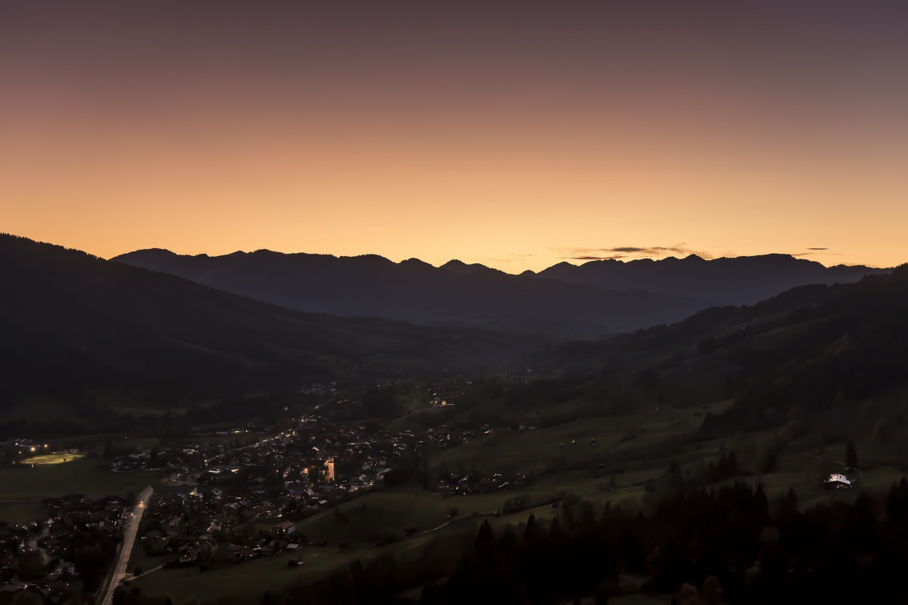 Allgäu, Vakaro Saulė, Vakaras, Saulėlydis, Nuotaika, Dangus, Kalnai, Allgäu Alpės, Kraštovaizdis, Nemokamos Nuotraukos