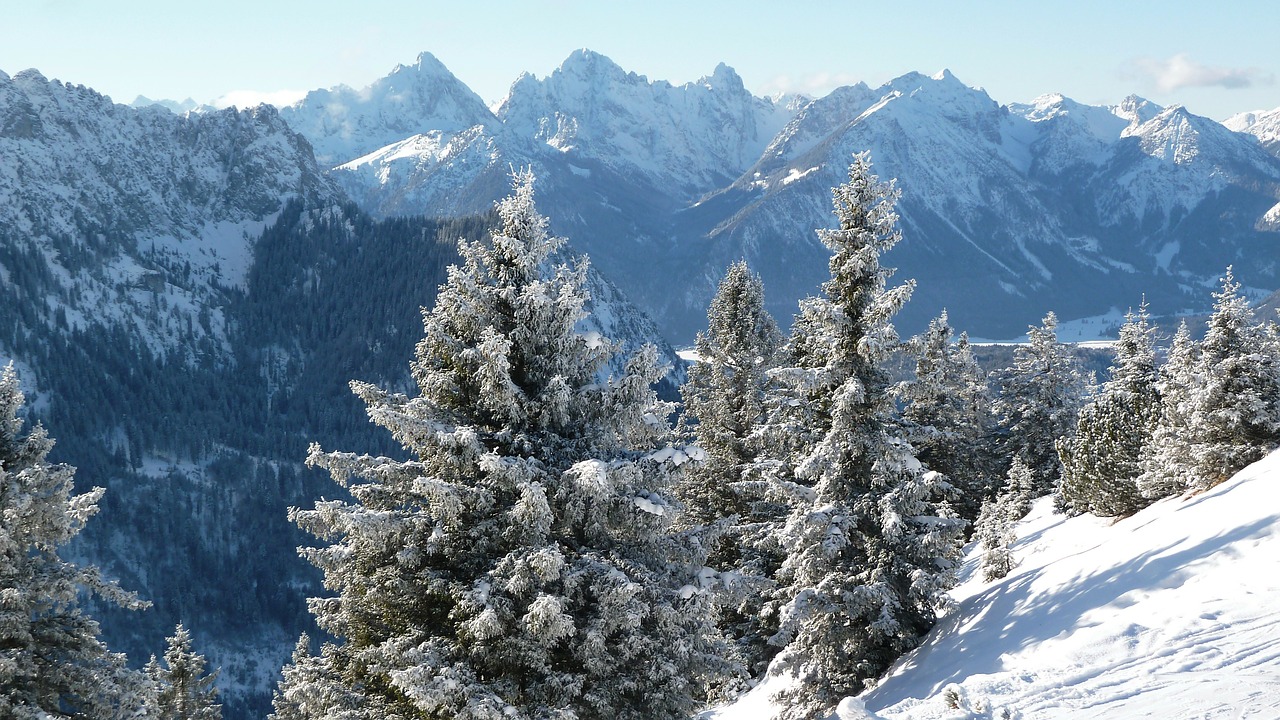 Allgäu, Žiema, Kalnai, Füssen, Sniegas, Panorama, Vaizdas, Nemokamos Nuotraukos,  Nemokama Licenzija