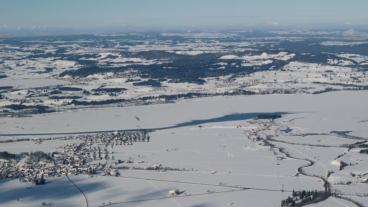 Allgäu, Žiema, Ežeras Forggensee, Sniegas, Panorama, Perspektyva, Tegelberg, Nemokamos Nuotraukos,  Nemokama Licenzija