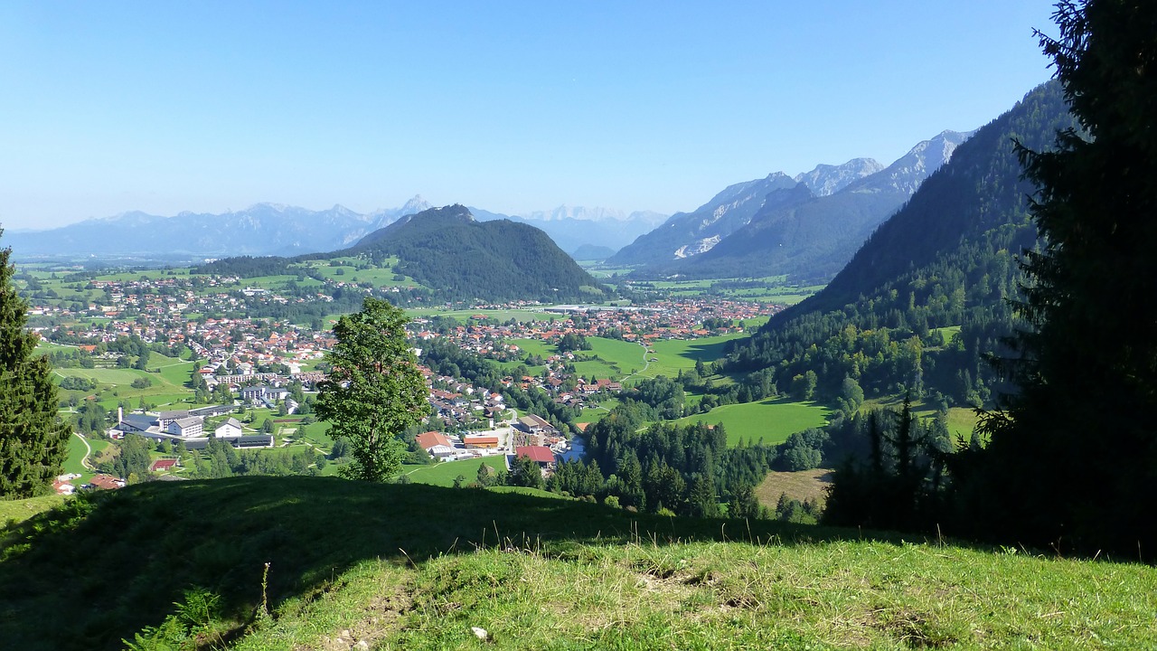 Allgäu, Traukinys Pažymėtas Vaizdas, Pfronten, Pilis Falkenstein, Vils, Panorama, Perspektyva, Nemokamos Nuotraukos,  Nemokama Licenzija