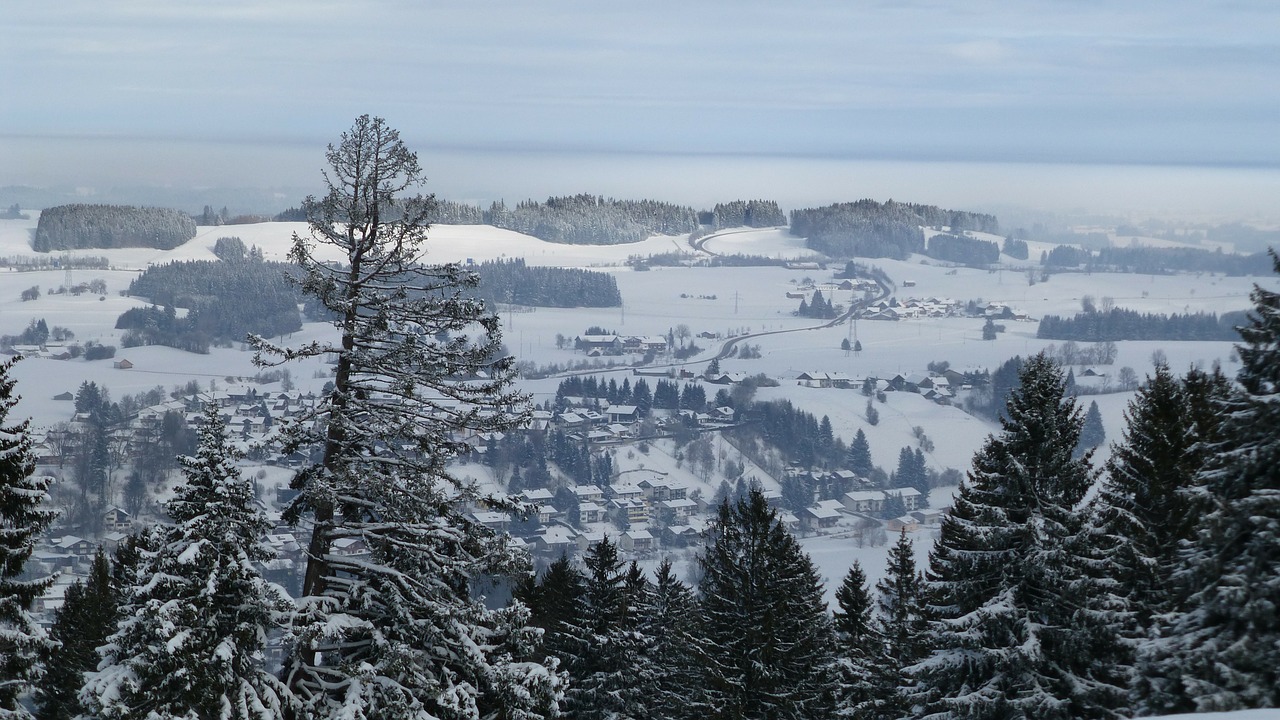 Allgäu, Nesselwang, Alpių Akys, Žiema, Sniegas, Slidinėjimas Atokioje Pakrantėje, Vaizdas, Panorama, Nemokamos Nuotraukos,  Nemokama Licenzija