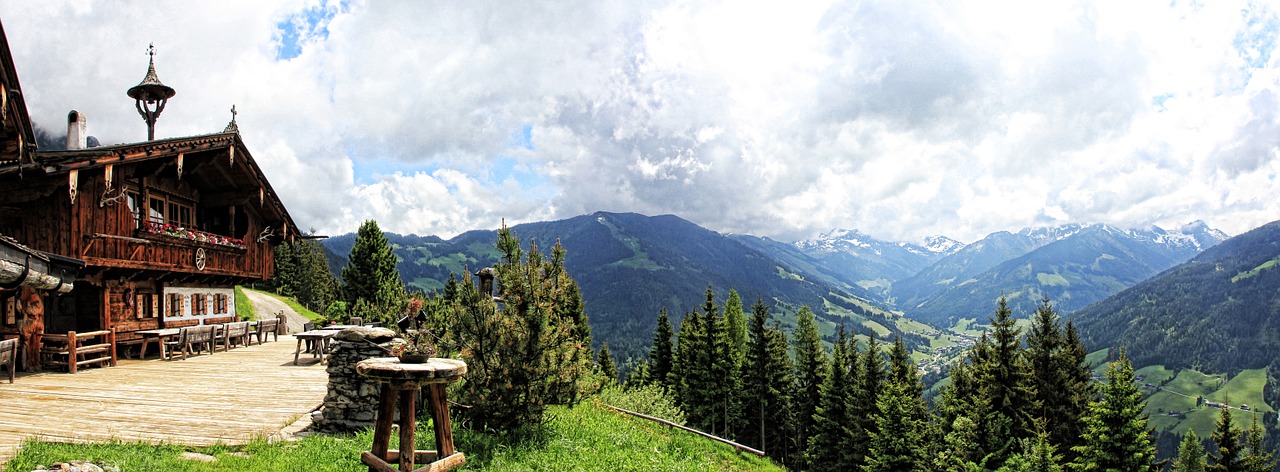 Alm, Kalnai, Austria, Alpbacho Slėnis, Vaizdas, Panorama, Namelis, Alpių, Žygiai, Alm Būstas