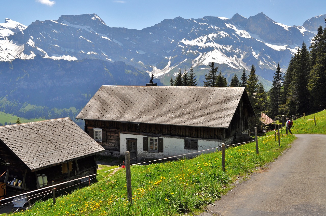 Alp, Šveicarija, Namelis, Kalnų Grupė, Kalnai, Swiss Alps, Kraštovaizdis, Gamta, Panorama, Alpių