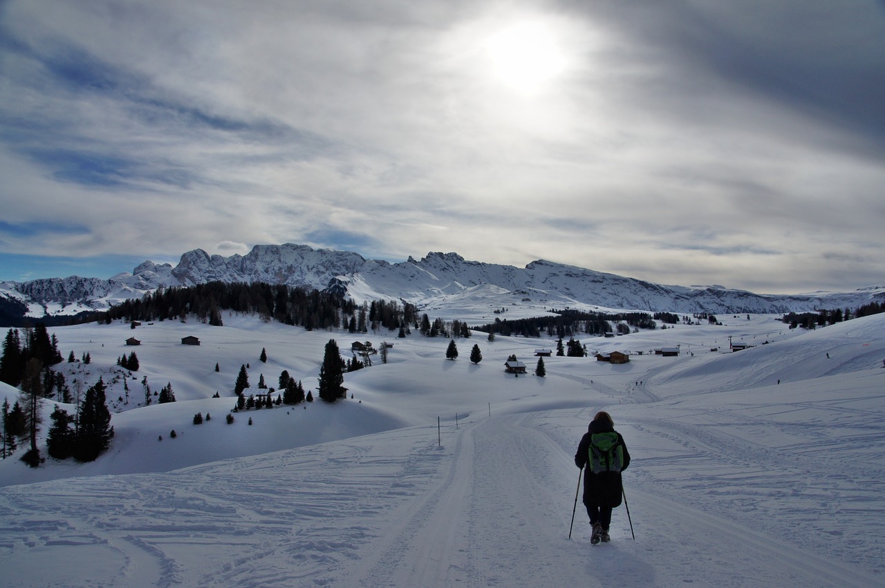 Alp Siusi, Sezamelis, Sniegas, Kalnas, Šaltas, Žiema, Kraštovaizdis, Alpės, Kalnai, Dolomitai