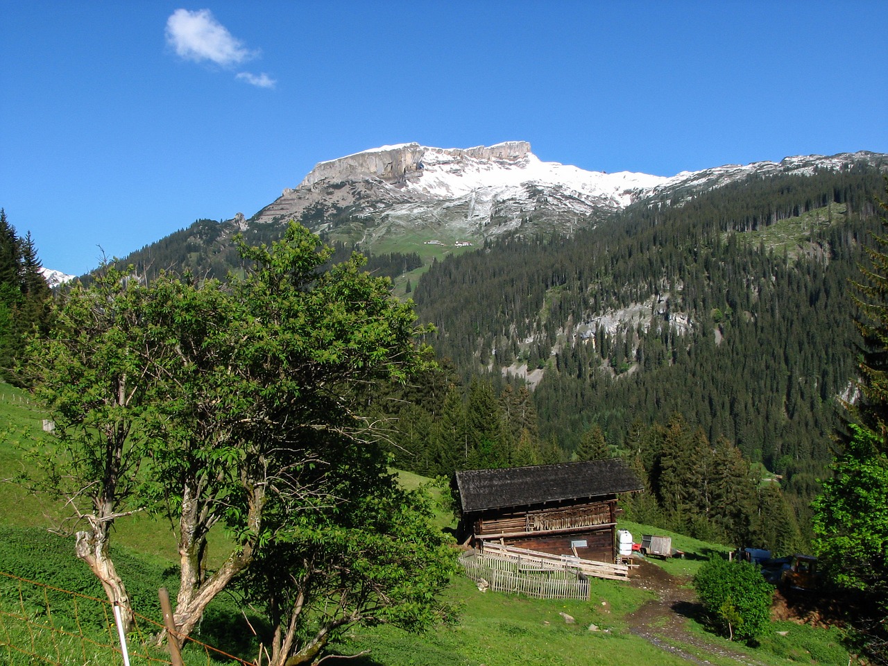 Alpių, Kleinwalsertal, Aukštas Ifen, Pavasaris, Kalnas, Sniegas, Austria, Kalnai, Aukšti Kalnai, Snieguotas